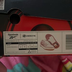 Reebok Heely’s. Size 4 girls